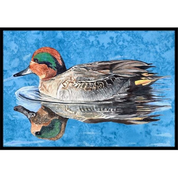Carolines Treasures Carolines Treasures 8830JMAT 24 x 36 In. Teal Duck Indoor or Outdoor Mat 8830JMAT - main